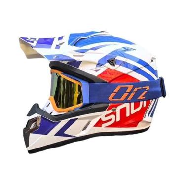 Imagem de Capacete De Motocicleta Feminino Adulto Certificado DOT Kask Cross Dow