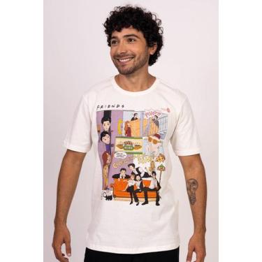 Imagem de Camiseta Friends Pop Art - Piticas, G2, Off white