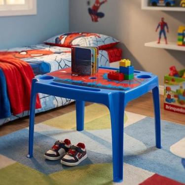 Imagem de Mesa Infantil Aranha Azul Arqplast Resistente Kids