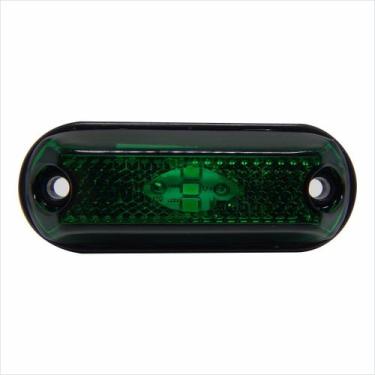 Imagem de 2 x Lanterna Delimitadora Lateral Carreta Caminhão Baú 3leds Esmeralda