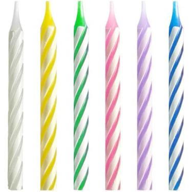 Imagem de Vela para Aniversario Palitinho Espiral Colors 24UN CX.C/12 - Make+