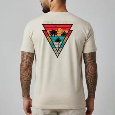 Imagem de Camiseta Masculina Estampa Streetwear Slim Fit Algodão Design Clean Mi