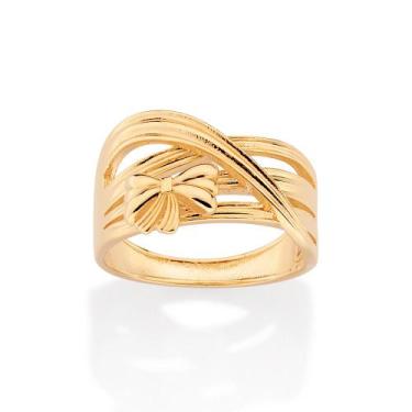 Imagem de Anel com laço banhado a ouro  513548 Rommanel, Dourado, 18