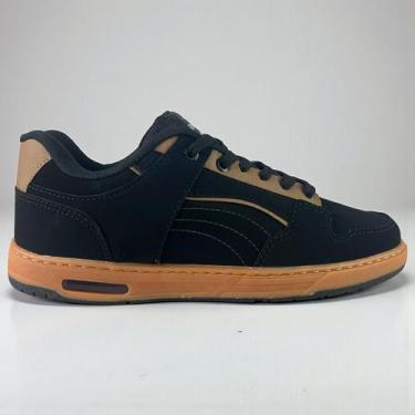 Imagem de Tênis Redikal Skate Masculino Camurça Preto Original Sola Gum Amorteci