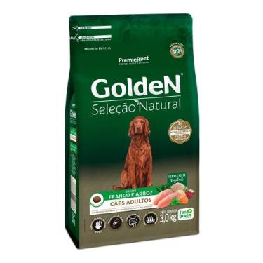 Imagem de Ração Golden Premier Seleção Natural Cães Frango/Arroz 3Kg