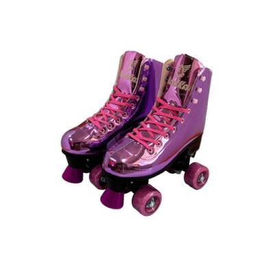 Imagem de Patins Feminino Shine Quatro Rodas Quad Bota N 31-34 Fenix, Fenix-PH-0