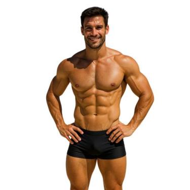 Imagem de Sunga Masculina Lisa Boxer com Cordão Interno e Modelagem Anatômica - 