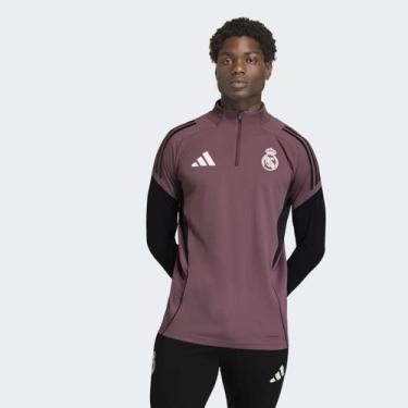 Imagem de Blusa Real Madrid 26/27 Treino Adidas Masculina, Marrom, Preto, EGG