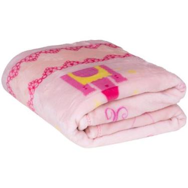 Imagem de Cobertor Infantil Flannel Kyor Princesa Jolitex, Rosa, Berço