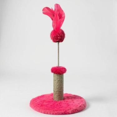 Imagem de Arranhador para Gatos Medio com Brinquedo - São Benedito, Rosa