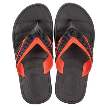 Imagem de Chinelo masculino free ii rider 12267, Preto, Vermelho, 39