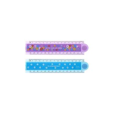 Imagem de Régua Retrátil Love Daisy 30cm - Molin - no-brand, Roxo