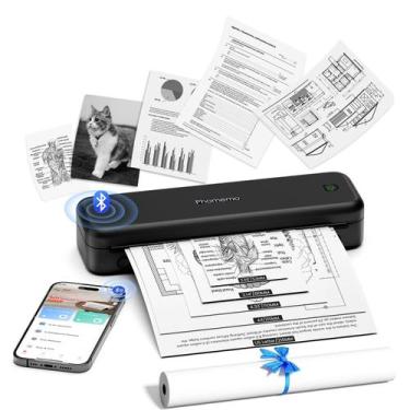 Imagem de Impressora portátil Phomemo M834 sem fio Bluetooth 300dpi