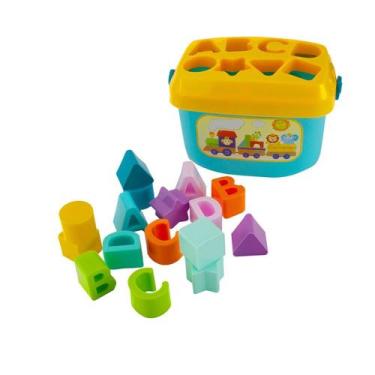 Imagem de Brinquedo Educativo Didático Encaixe Bloco Bebe Infantil 17p - Etitoys