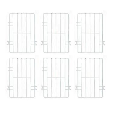 Imagem de Kit 6 Separadores de Cesto para Freezer Metalfrio Separador Nextgen Aramado 23cm X 14cm Branco