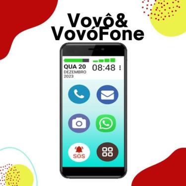 Imagem de Vovô&vovófone 64gb faz ligações de video zap - POSITIVO, Preto