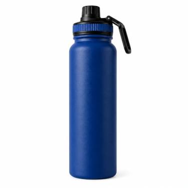 Imagem de Garrafa de Água Térmica Inox Esportiva Academia Isolada a Vácuo Aço Inox 800ml (Azul)