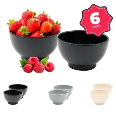 Imagem de Bowl Collection 15cm Bege Preto Cinza Tigela Mesa Posta Moderna - DOLC