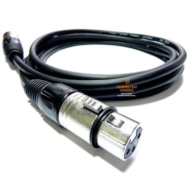 Imagem de Cabo de Áudio Blindado Canon XLR Fêmea XLR Macho 9 Metros