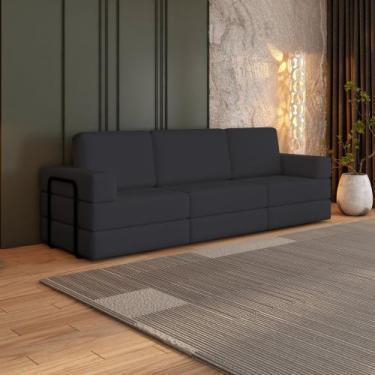 Imagem de Sofá Cama à Vácuo 3 Lugares Linha Modular Flip Magic Yescasa