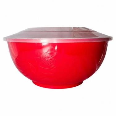 Imagem de Pote Redondo Bacia Saladeira 3900ml cores c/ tampa Cor:Vermelho - RS D