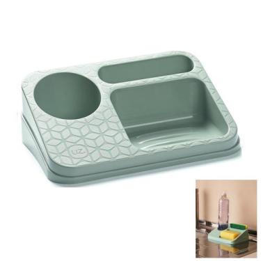 Imagem de Organizador De Pia Suporte Porta Detergente Esponja Sabão Cozinha Banc