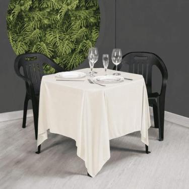 Imagem de Kit 20 Toalhas Mesa Quadrada 1,50m Helanca para Buffet Restaurante Fes