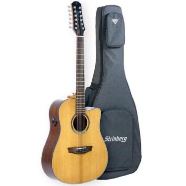 Imagem de Violão Strinberg DD3SC RT Natural Satin 12 Cordas Diamond Series Folk 