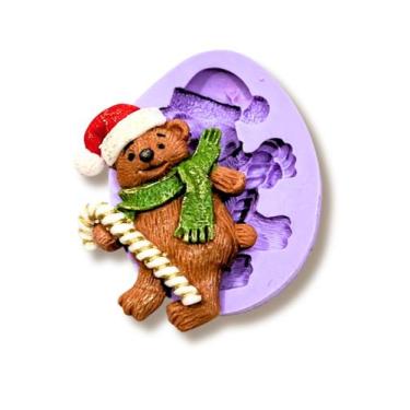 Imagem de Molde de silicone urso natal confeitaria biscuit f901 - CM