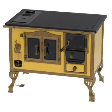 Imagem de Fogao a Lenha Venax n 2 Duque Premium Caldeira Amarelo SE
