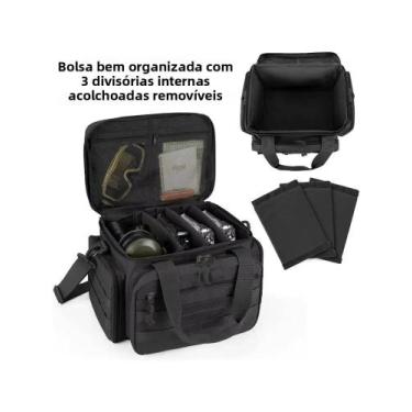 Imagem de Bolsa Tática MOLLE Preta Para Transporte De Equipamentos De Resgate Em