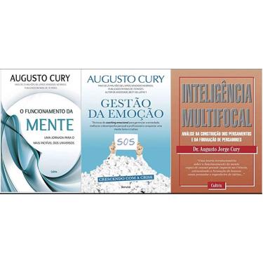 Imagem de Kit 3 livros augusto cury O Funcionamento da Mente + Gestão da emoção + Inteligência Multifocal: Inteligência Multifocal