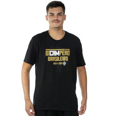 Imagem de Camiseta Braziline Atlético Mineiro Campeão Brasileiro Preta - Masculina