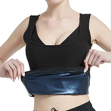 Imagem de Colete feminino para treino de cintura com zíper colete modelador de corpo camiseta regata slim para perda de peso colete treinador(S M)(Colete)