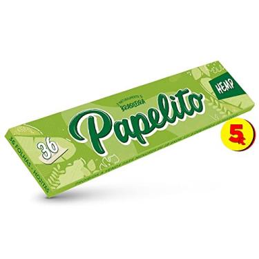 Imagem de Kit 5 Sedas Papelito Orgânica King Size Seda Grande 180 Folhas
