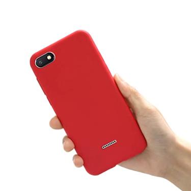 Imagem de Capa de capa para xiaomi redmi 6a linda e fofa capa de telefone tpu para funda xiaomi redmi 6a a6 cor doce capa de silicone macio capa bolsa, vermelho, para redmi 6a