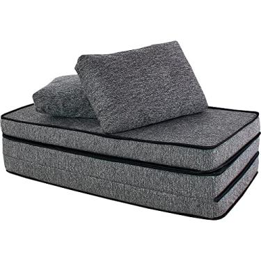 Imagem de Puff Colchonete Dobrável/Sofa 3 em 1 + Travesseiro Casal BF Colchões