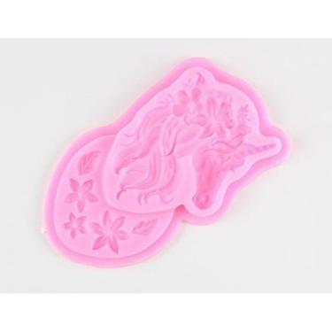 Imagem de Molde De Silicone Unicornio Cavalo Flores