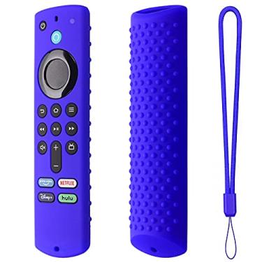 Imagem de Compatível com a tampa remota Fire-TV-Stick 4K Max/3rd Gen | Estojo de controle remoto de silicone macio com cordão | Capa protetora luminosa à prova de choque para -Stick 4k Max (10 cores)