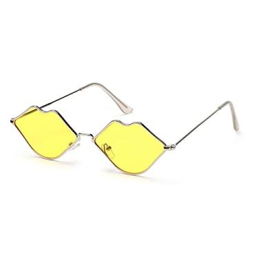 Imagem de Óculos engraçados decoração de natal pentagrama óculos de festa óculos de sol sem aro na moda forma de estrela óculos de sol sem aro, prata, amarelo, outros