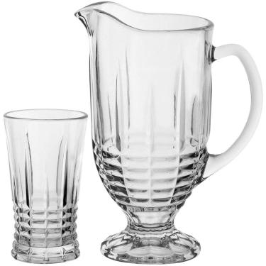 Imagem de METTER JG JARRA/COPOS 24x18x12cm 1L/200ml CRISTAL ECO TRANSP 7PÇ