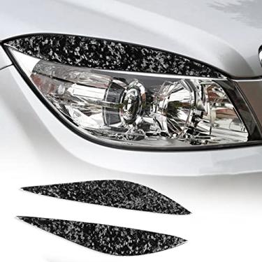 Imagem de FINMOKAL Para Benz C-Class W204 Forjado Para Farol De Fibra De Carbono Tampa Da Sobrancelha 2007-2011