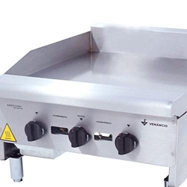 Imagem de Chapa para Lanches à Gás 2 Queimadores 60 cm Modelo Americano Venancio Cg60