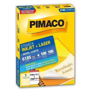 Imagem de Etiqueta Pimaco Inkjet + Laser - 6185 01270