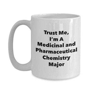 Imagem de Caneca Trust Me, I'm A Medicinal and Pharmaceutical Chemistry Major - Caneca de café divertida - Lindas ideias de presentes de formatura para amigos e colegas de classe (425 g)