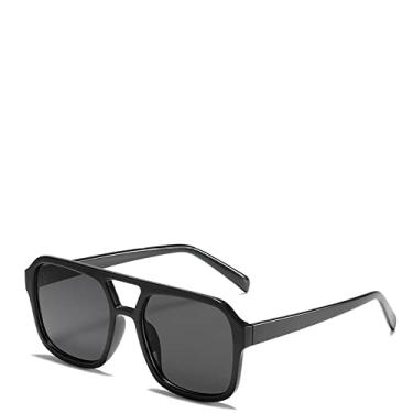 Imagem de Óculos de sol amarelos femininos vintage de luxo superdimensionados femininos óculos de condução óculos de sol modernos tons únicos, preto cinza, outros