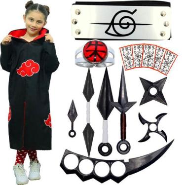 Cordão Colar Akatsuki Naruto Anime Desenho Gamer Pingente