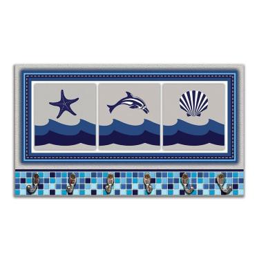 Imagem de Cabideiro De Parede Porta Chaves Náutica Marinheiro Mar 1