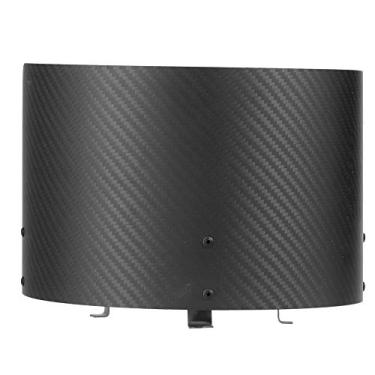 Imagem de Protetor térmico de filtro de ar, capa de cone de admissão de ar de fibra de carbono com filtro de ar escudo térmico peças modificadas automotivas universais (fibra de carbono fosco)