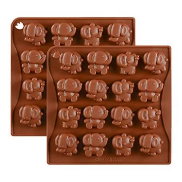 Imagem de 2 pacotes de moldes de chocolate de elefante elefante silicone bombas de gordura cetogênica moldes mini sabão giz de cera derretida molde de resina bandeja de cubo de gelo chá de bebê lembrancinhas suprimentos